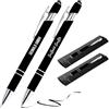 Jolis Papiers Penne personalizzate 2 in 1 con stilo touch - Incisione laser diversa su ogni penna - Chrome o Rose Gold - Astuccio regalo doppio incluso - 2 pezzi