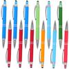 Operitacx 12 Pezzi Penne Metalliche con Punta Stylus per Scrittura Liscia e Touchscreen Penne Retrattili Resistenti per Scuola Ufficio Quotidiani