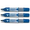 PILOT V Boardmaster Begreen - Set di 3 pennarelli da lavagna blu