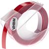 vhbw Cassetta nastro per goffratura 3D compatibile con Dymo 15447, 1535, 1540, 1550, 1570, 1575 etichettatrice 3m x 9 mm bianco su rosa scuro