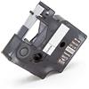 vhbw Cassetta nastro compatibile con Dymo Rhino 6000, 5000, 5200, 4200, 3000, 1000 etichettatrice 5,5m x 12 mm bianco su nero, vinile
