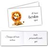 Mr Pubblicità - Stampa Inclusa - 60 Bigliettini Bomboniere Personalizzati per Battesimo, Primo Compleanno, Nascita - Bimbo Bimba - Etichette(Leo)