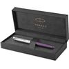 Parker Sonnet Essentiel - Penna stilografica, viola, penna media, inchiostro nero, confezione regalo