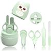HyAdierTech Set Manicure Neonati| Kit 4-in-1 per Baby, con Forbicine, Tagliaunghie, Lima e Pinzetta in Custodia con Gufo | Sicuro, Facile da Usare|Ottima Idea Regalo per Nascita o Battesimo