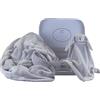 BebeDeParis Regalo Neonato Maschio Femmina | Cestino per bebè con copertina e doudou | 3/6 mesi (blu) | BebeDeParis