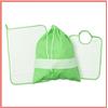LaneWorld Set Asilo da Ricamare, Bavaglia 28x35,5 cm, Salvietta 35x50 cm, Sacchetto 34x41 cm, con Tela Aida Applicata (verde)