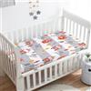 Odot Lenzuolo con angoli Lenzuola Carrozzina Neonato, Cartone Animato Auto Stampa Bambino Cotone Coprimaterasso, Lenzuola per Culla Babybay (80x160 cm,Grigio)