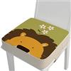 FANSU Cuscino Rialzo da Sedia per Bambini, Fansu Comodo e Facile da Pulire Smontabile Regolabile Cuscino Alzasedia per Seggioloni Cuscino Seduta per Sedia da Giardino (Leone,40x40x10cm)