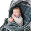 baby idea Babysanity Materassino Copri Passeggino Universale invernale in Caldo e Soffice Peluche Con Copertina - Made in Italy - (Peluche Ardesia Scuro)