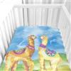 Odot Lenzuolo con angoli Lenzuola Carrozzina Neonato, Alpaca Stampa Bambino Cotone Coprimaterasso, Lenzuola per Culla Babybay (prateria,80x160 cm)