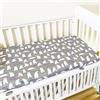 Odot Lenzuolo con angoli Lenzuola Carrozzina Neonato, Lenzuola da Culla Bambino Coprimaterasso, Lenzuola Navicella con Angoli Elasticizzati Lenzuola per Culla (130x70cm,grigio)