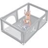 OHMG Parco per bambini, 180 x 150 x 66 cm, parco per bambini pieghevole, parco bambino modulabile in rete con 50 palline, parco giochi per bambini interni ed esterni, centro di attività per parco bambini