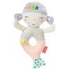 Fehn 054231 Anello di presa in peluche con sirena, giocattolo per bambini con sonaglio e ricamo "Glow-in-the-dark" fosforescente, per bambini da 0 mesi, dimensioni 17 cm