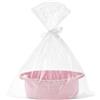 Hiseng Cesti Regalo Vuoto con Sacchetti Regalo e Nastro, Cestini Portaoggetti Intrecciato in Corda di Cotone con Manici, Cestini Regali per Natale, Matrimoni, Compleanni, Pasqua (rosa)