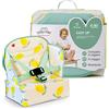 BabyToLove | Rialzo nomade pieghevole con cuscino morbido e imbracatura sicura per pasti all'aperto o a casa | Happy Lemon