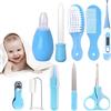 SHEANAON 10Pz Manicure Forbicine Neonati Set Cura Neonato Termometro Neonato Neonato Accessori Kit Neonato Kit Bagnetto Neonato Kit Forbici Lunghe Blu