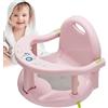 TQEBWUS 32 x 28 x 32 cm, sedia da bagno antiscivolo con forte ventosa per stabilità, seggiolino pieghevole per bagnetto, graziosa sedia avvolgente per bambini da 6 a 18 mesi (carico massimo: 20 kg)
