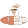 Treer Tappetino Seggiolone Bambini, 130cm Tappeto Seggiolone Impermeabile Antiscivolo e Lavabile per Protezione Pavimento, Cartone Animato Tappeti Gioco Bambini Pieghevole (Arcobaleno)