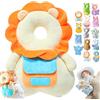 Syeefula Wonder Baby Head Protector, Wonderbaby Head Protector, Baby Head Protector Backpack, Baby Backpack Head Protection Pillow, Baby Fall Back Head Protector for Baby Walking (Beige Lion)