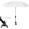Generico Ombrellino Parasole Passeggino Universale | Protezione Anti UV 50+ | Ombrellone Passeggino con Morsetto Regolabile per Esterni Spiaggia Giardino