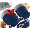 KIDIZ® Guanti scaldamani per passeggino, con caldo materiale felpato e cotone, interno impermeabile, antivento, misura universale per tutti i passeggini