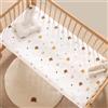 Xisnuient Lenzuolo Lettino Neonato Lenzuola Culla Cododo Fiore Coniglietto Leone Orso Stella Luna Stampa Coprimaterasso Con Elastico Biancheria Da Letto Per Bambini Regali Squisiti (Orso,60x120 cm)