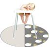 Treer Tappetino Seggiolone Bambini, 130cm Tappeto Seggiolone Impermeabile Antiscivolo e Lavabile per Protezione Pavimento, Cartone Animato Tappeti Gioco Bambini Pieghevole (Anatroccolo)