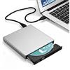 suwoeo Lettore CD DVD esterno USB 2.0 sottile portatile ad alta velocità masterizzatore DVD per computer portatile desktop PC Windows Mac OS Macbook Pro nero (argento)
