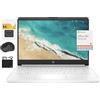 HP 2023 Più Recente Laptop Ultraleggero da 14 HD, Processore Intel Celeron Quad-Core, 4 GB di RAM, 128 GB (64 GB eMMC + 64 GB SD), Wi-Fi, Fino a 11 Ore, Windows 11 S + 1 Anno Office 365+Accessori