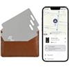 KZO Smart Air Tag Card Ricaricabile Wallet Tracker, Localizzatore GPS Funziona con Apple Dov'è (Solo iOS), Impermeabile IP68, per Bagagli/Portafogli/Passaporti/Chiavi, Nero
