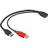 Delock 83176 Cavo USB 3.0 tipo A maschio + USB tipo A maschio> USB 3.0 tipo femmina, 30 cm