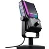 CHERRY XTRFY Ngale R Microfono USB di qualità superiore per la registrazione e lo streaming, Plug & play tramite porta USB, Disattivazione audio, RGB e guadagno, Filtro low-cut per il gioco, Nero