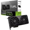 ASUS Dual NVIDIA GeForce RTX 5060 EVO OC Edition, Scheda Grafica da 8 GB GDDR7, 128 Bit, PCIe 5.0, 2,5 Ventole Axial-Tech, 1 HDMI 2.1, 3 DisplayPort 2.1, GPU Tweak III, Nero, DUAL-RTX5060-O8G-EVO