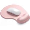 Hsurbtra Tappetino per mouse ergonomico con poggiapolsi, in gel con base antiscivolo in poliuretano, in memory foam per computer portatile, PC Rosa