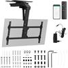 Maclean MC‑109 T - Supporto da soffitto elettrico per TV 43-86″ fino a 45 kg VESA 800×400 pilotaggio Tuya telecomando inclinazione - 75° rotazione ±90° anti ostruzione nero
