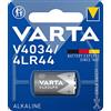 Varta V4034PX - 4LR44 - A544 - 476A, 4034101401, Batteria Alcalina, 6 Volts, Diamentro 13 mm, Altezza 25,2 mm, Confezione 1 pila, multicolore