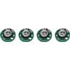 Melitt 0,25 W, 32 Ohm, cassa in plastica, diametro di 27 mm, altoparlante magnetico, 4 pezzi, verde + argento