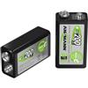 ANSMANN 5035342 9V Block Tipo 200Mah Batteria Maxe Precaricata a Bassa Autoscarica 1Pz