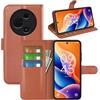 Fertuo Cover per TCL 60 SE/TCL 605, Custodia Portafoglio Cover a Libro in Pelle Flip Case Sottile con Silicone Bumper, Fibbia Magnetica, Porta Carte e Kickstand, Marrone