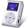 Cuifati Mini Lettore Musicale MP3 Hi-Fi Portatile con Suono Senza Perdita con Slot di Memoria e Batteria a Lunga Durata per Esterni, Cuffie Incluse, Supporto Fino a 32 GB, Nero/Bianco(Argento)
