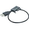 vhbw Cavo adattatore Slimline SATA II 13 pin a USB - adattatore per unità CD/DVD e dischi rigidi
