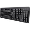 Trust ODY II Tastiera silenziosa senza fili QWERTZ Tedesco, tasti piatti, resistente agli spruzzi, ricevitore USB RF da 2,4 GHz, per PC, laptop, Mac, colore: Nero