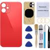 Perzework Sostituzione posteriore posteriore OEM per iPhone 12 mini 5.4 pollici (rosso) con kit di riparazione