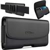 BOMEA Custodia per Samsung Galaxy Ultra S25 S24 S23 S22 S21Note 20, Google Pixel 8 9 Pro XL - Custodia da cintura per cellulare extra large con clip, custodia per carta d'identità - nero