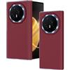 QUYISHAN Compatibile con Honor Magic V3 custodia in fibra di carbonio, custodia protettiva ultra sottile con cerniera per PC, antiurto, compatibile con Magic V3. Rosso