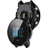 KUTEWEU Silicone Cover per Garmin Forerunner 955 Custodia, PC Protettivo Pellicola Case Skins Copertura Resistente Watch Shell per Garmin Forerunner 955 Smartwatch (2 Pezzi Nero)