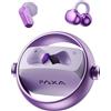 ZOMBIES CAT PAXA 2 in 1 a Cuffie Auricolari Aperte Clip per Orecchie Aperte, Bluetooth 6.0 Zero Ritardo, Ultra-Lunga 140 Ore, Riconoscimento Automatico L/R, Hi-Fi Suono per Lavoro Fitness Corsa, Ctbuds Viola