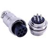 Elecbee GX20 7 Pin Presa Maschio e Spina Femminile Connettore Aviazione, Metallo Connettore Pannello Connettori a Filo Cavo di Prolunga GX20 Impermeabile for Cavo di Alimentazione Industriale