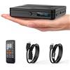 Homlab Mini lettore DVD con telecomando - All Region Free 1080P HD Piccolo lettore CD DVD compatto per Smart TV e proiettore, dispone di uscita HDMI, jack per cuffie, ingresso USB 2.0, supporto PAL