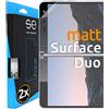 smart engineered 3D Pellicola protettiva per schermo per Microsoft Surface Duo antiriflesso [2 pezzi Opaco, Case-friendly, Non Vetro Temperato ma Pellicola Protettiva TPU